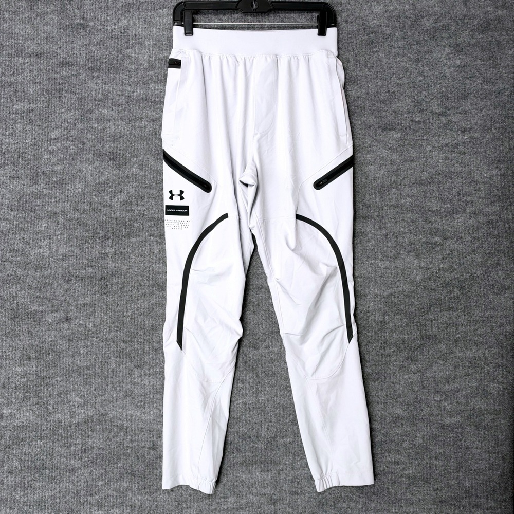 Under Armour Mens Unstoppable Tapered Pants Gray Fitted Joggers Size M